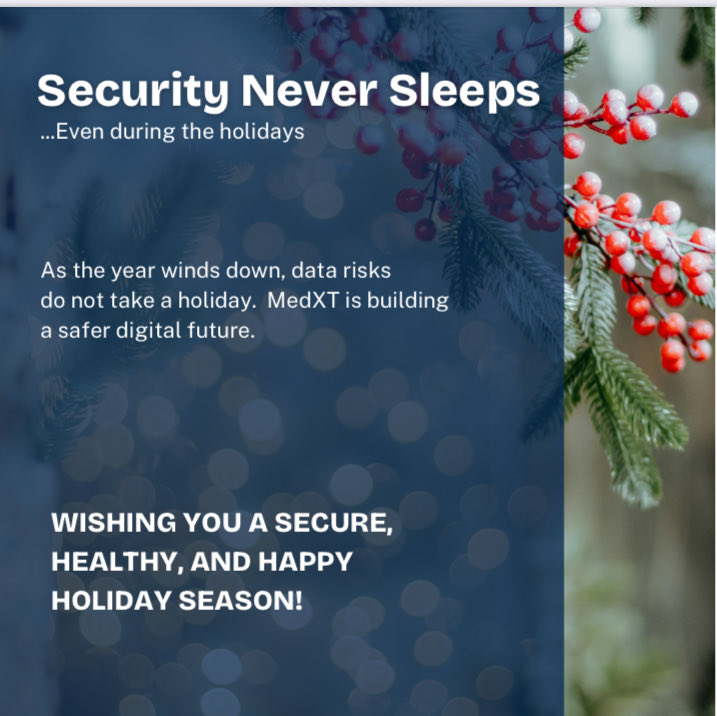 MedxtAI's tweet image. MedXT is built to protect what matters most.

As the year comes to a close, we want to thank our incredible community for their continued support.

#MedXT #CyberSecurity #DataProtection #DigitalTrust #ZeroTrust #CryptoSecurity #BlockchainSecurity #DigitalAssets #Web3 #Christmas…