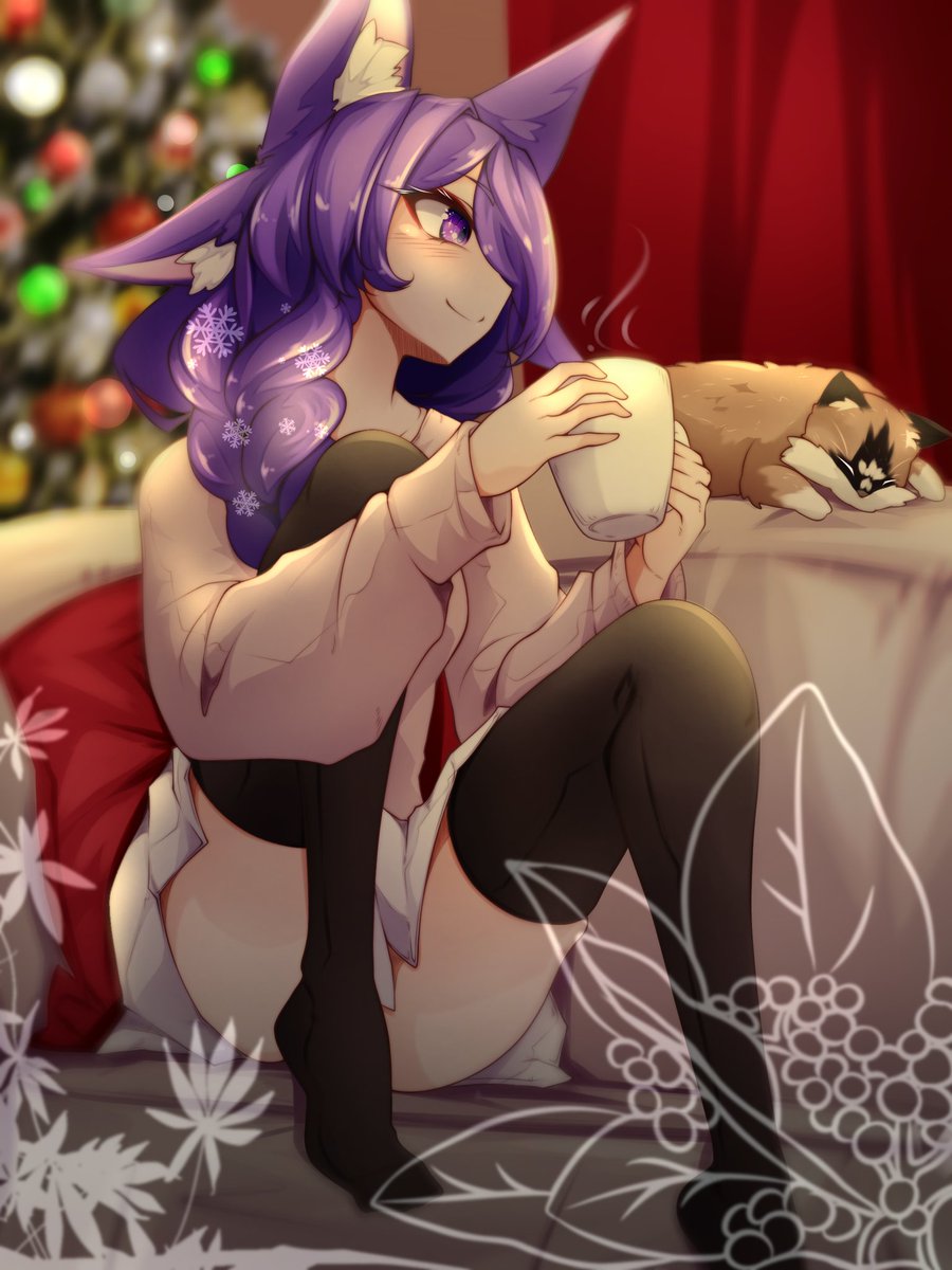Forgot to post this awhile ago but this seemed for fitting MERRY CHRISTMAS cuties. Thank you to the amazing <a href="/w_LiN_w/">🌟LiN🌟 COMMISSIONS OPEN!</a>  for the art