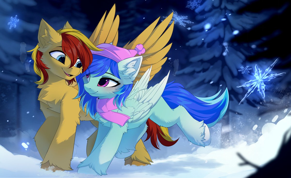 Their names are Willow Blossom and glacial wind ^^ ❤️

I made this drawing with lots of love for <a href="/DashTill/">AlliumAmaré</a>  ^^
I wish you a beautiful Earth's Warming Eve! ^^. ❤️

❤️ If you like it, I can draw your pony ❤️. you can find the link here ^^

ko-fi.com/empresstwiligh…