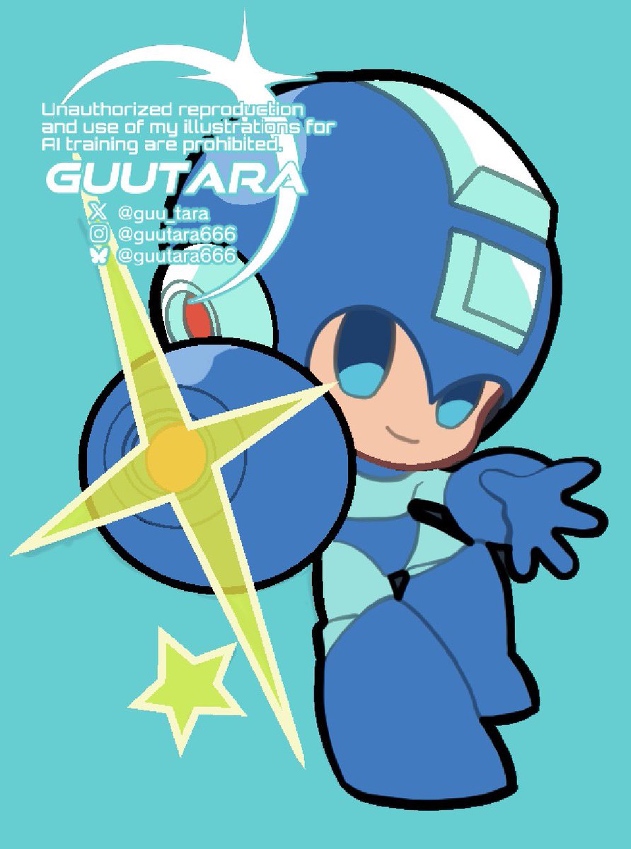 ロックマン(キャラクター) 「」|𝙜𝙪𝙪𝙩𝙖𝙧𝙖@comms→closeのイラスト