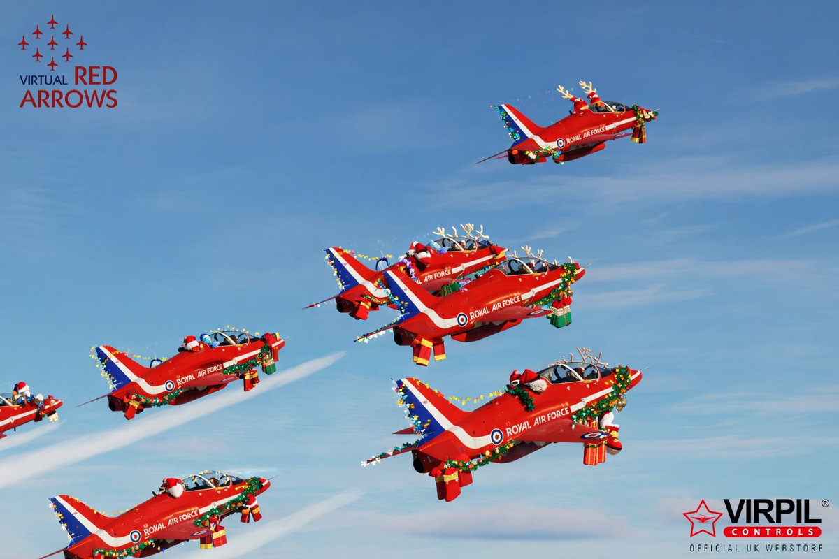 VRedArrows's tweet image. From everyone at the Virtual Red Arrows, we wish you a very Merry Christmas, and a happy New Year.

#avgeek #gaming #aviation #flightsim #redarrows #virtualredarrows #dcsworld