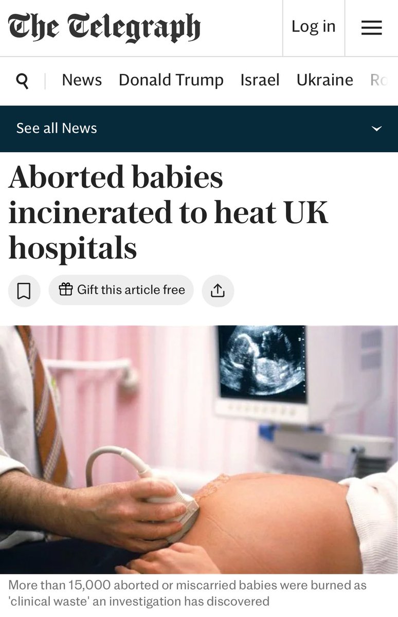 LilaGraceRose's tweet image. Horrific. More than 15,000 aborted or miscarried babies were reportedly burned to heat hospitals, according to The Telegraph.

Human bodies are deserving of dignity and care. No child should be aborted and no person should be treated this way.