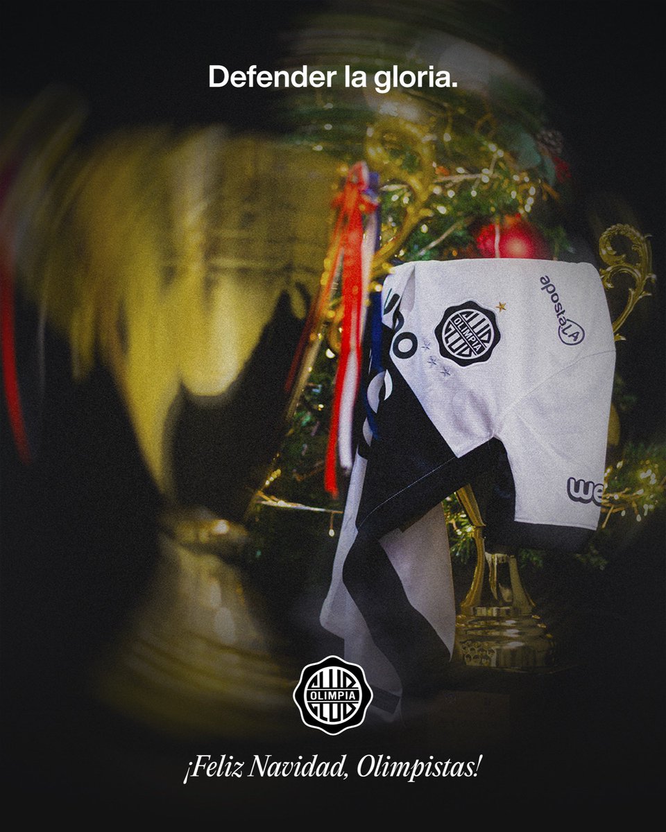 𝐃𝐄𝐅𝐄𝐍𝐃𝐄𝐑 𝐋𝐀 𝐆𝐋𝐎𝐑𝐈𝐀.

Celebramos un 2025 especial, con dos conquistas: la Copa Paraguay y la Supercopa APF, nuevos títulos que fortalecen nuestra historia. 💪🏻

¡Feliz Navidad, Olimpistas! 🤩

🤍🖤🤍