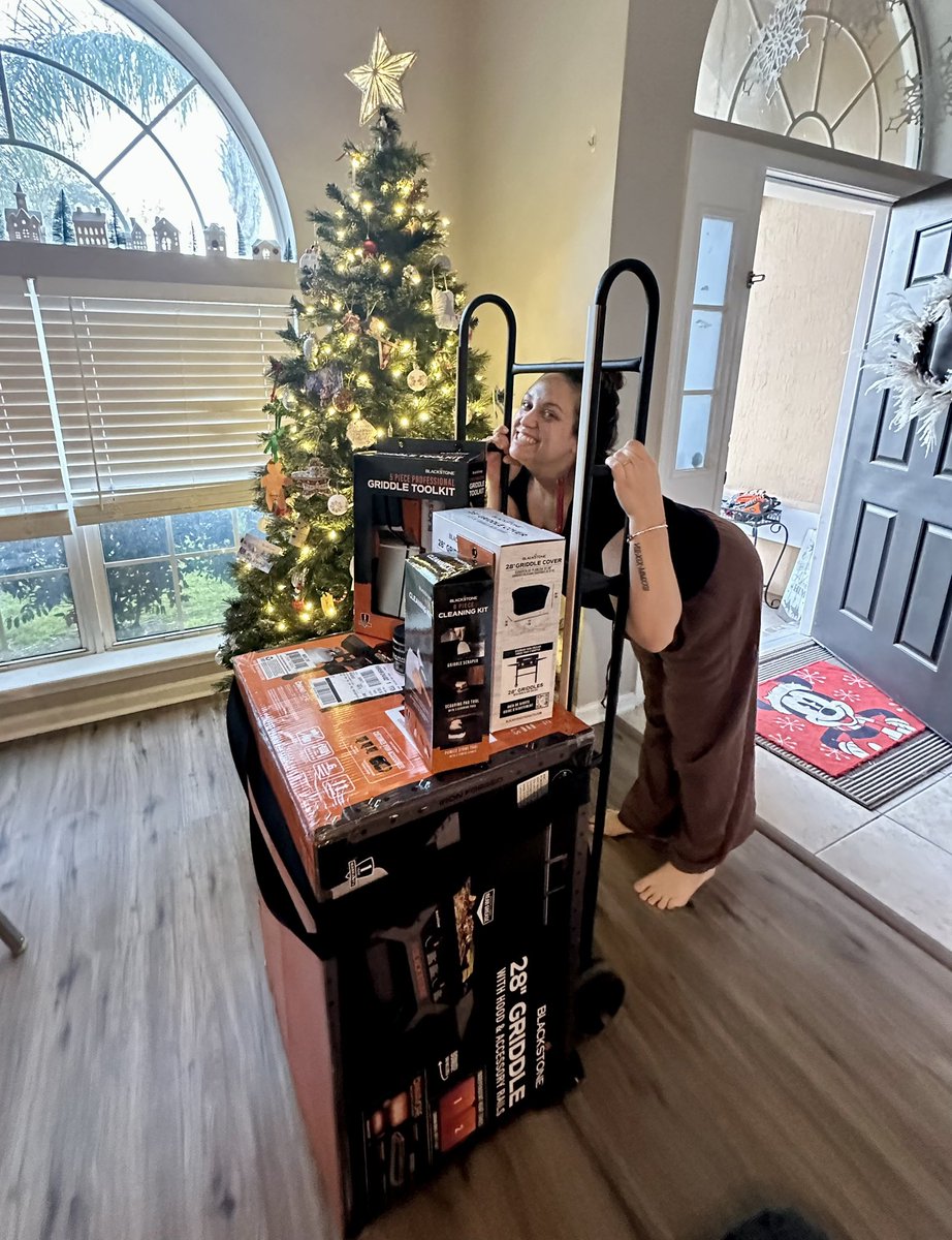 Early Christmas gift! Thanks babe!!! Love it! Can’t wait to make all the food on it and share it with you!