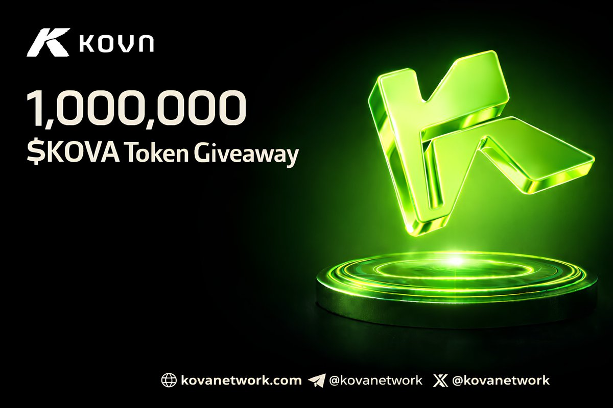 Kova Network announces 1,000,000 $KOVA Token GIVEAWAY!

Join our sweepwidget to participate in the giveaway!

Ends soon!👇

sweepwidget.com/c/95985-cpd4sg…

Join and tag 3 friends with #KOVA for higher chances of winning!