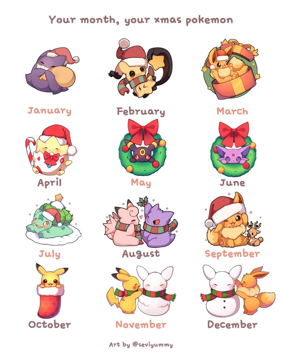 SeviYummy's tweet image. Which one is your Christmas Pokemon? 🎄