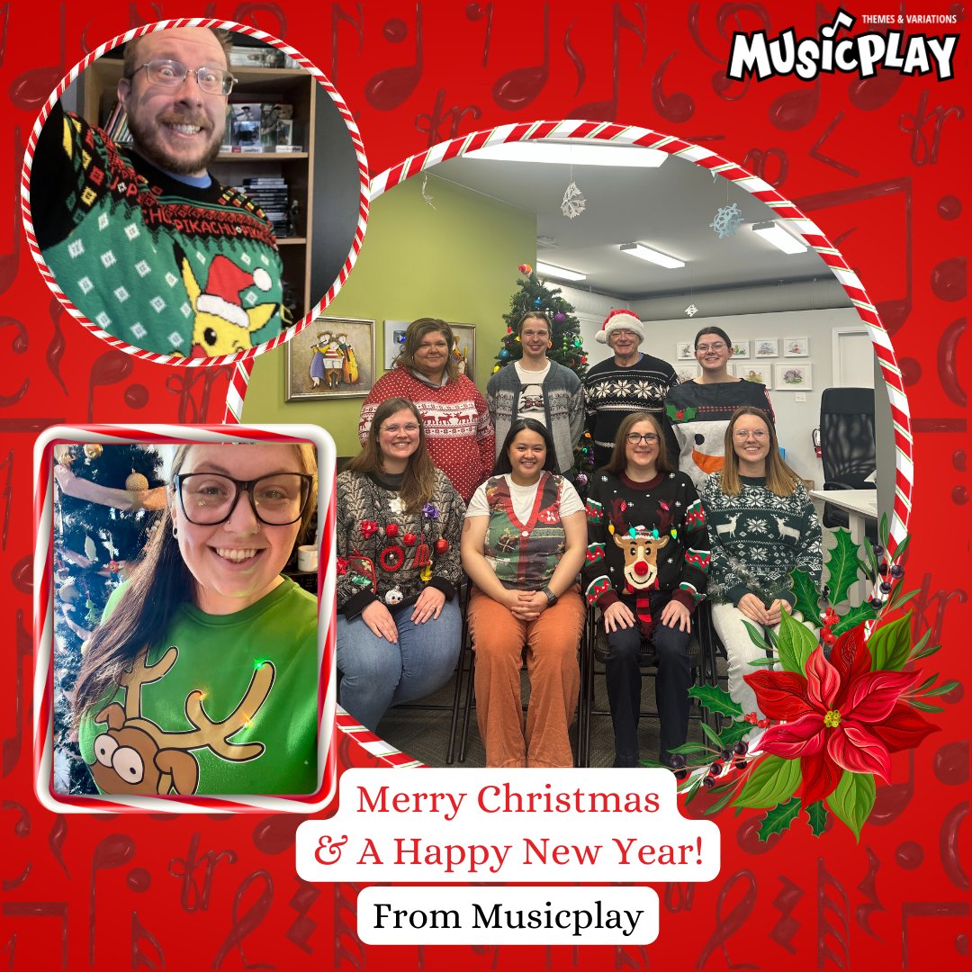 Merry Christmas &amp; A Happy New Year from your Musicplay Team!

Our office is closed until January 2nd. Thank you for a wonderful year of music together. 🎶💕🎄

#musicplay #musiced #musicplayonline