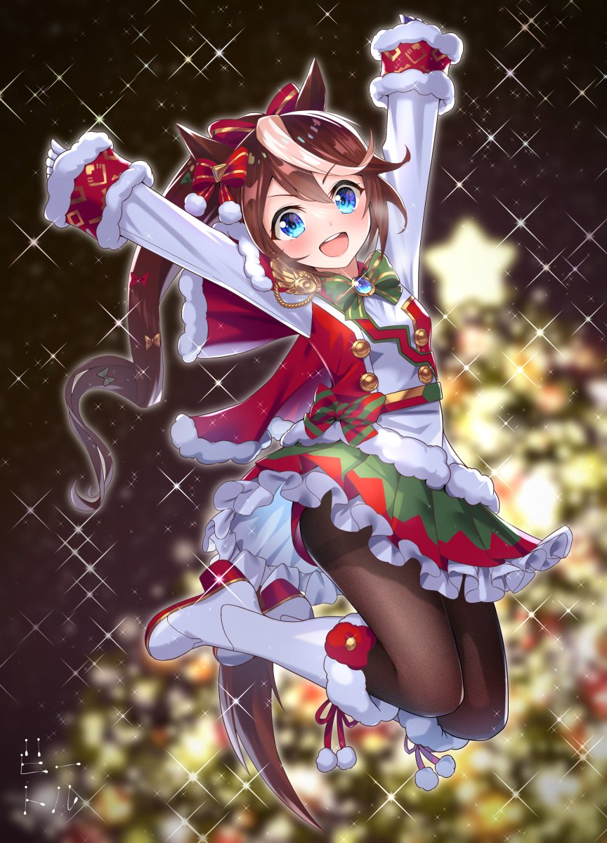 トウカイテイオー(ウマ娘) 「メリークリスマス! クリスマス絵は描けてないので過去絵再掲!」|ビートルのイラスト
