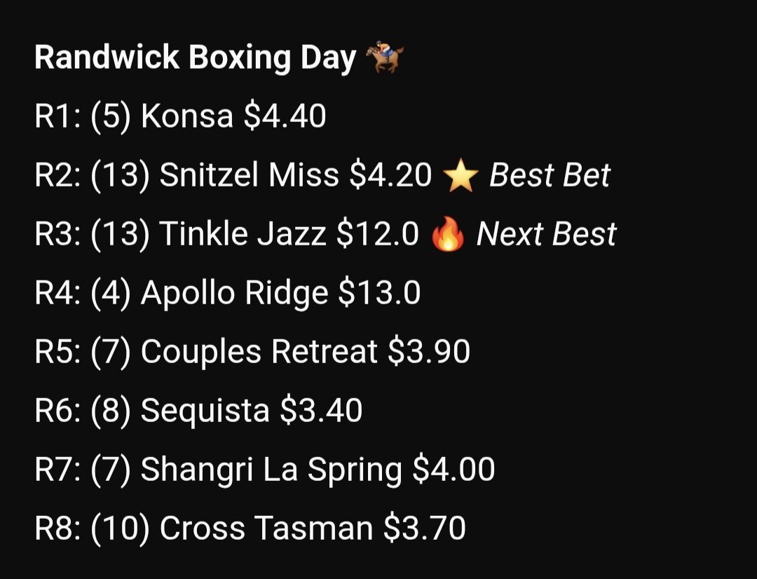 MultiTrackMhm's tweet image. Merry Christmas from Santa #Randwick #HorseRacing #AUSRacing #BestBet