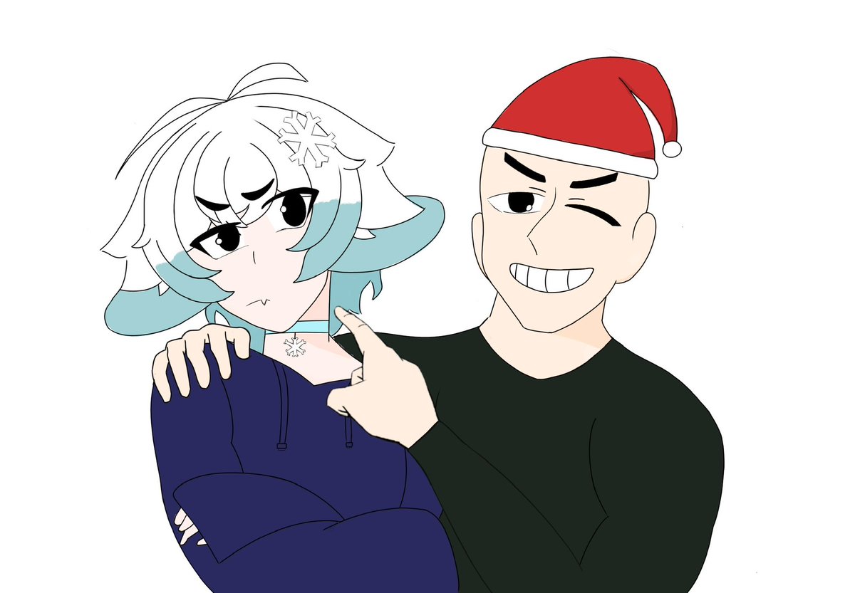Happy holidays everyone! 

Did a little art of me and my pops for Christmas 🎄❄️
