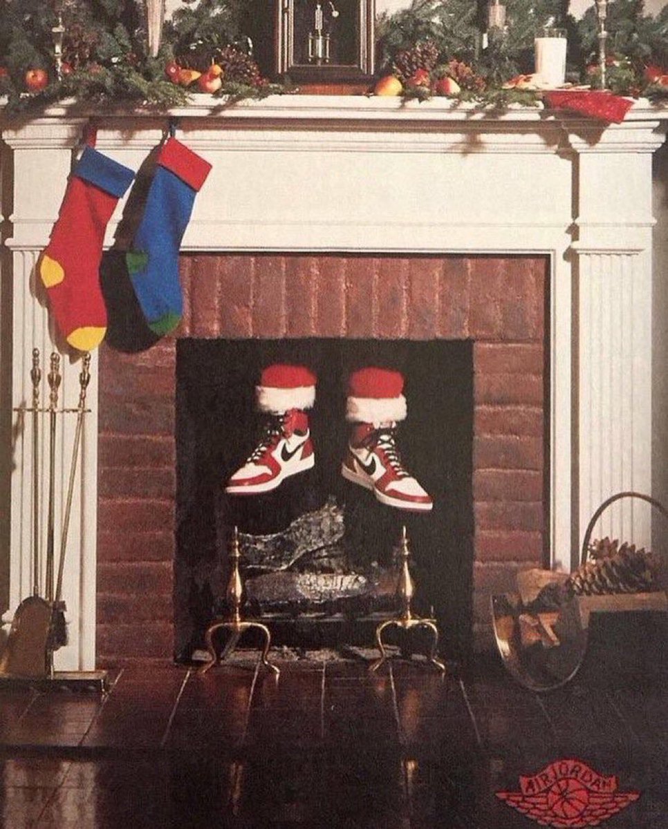 HardestFitPics's tweet image. Vintage Jordan Christmas Ad