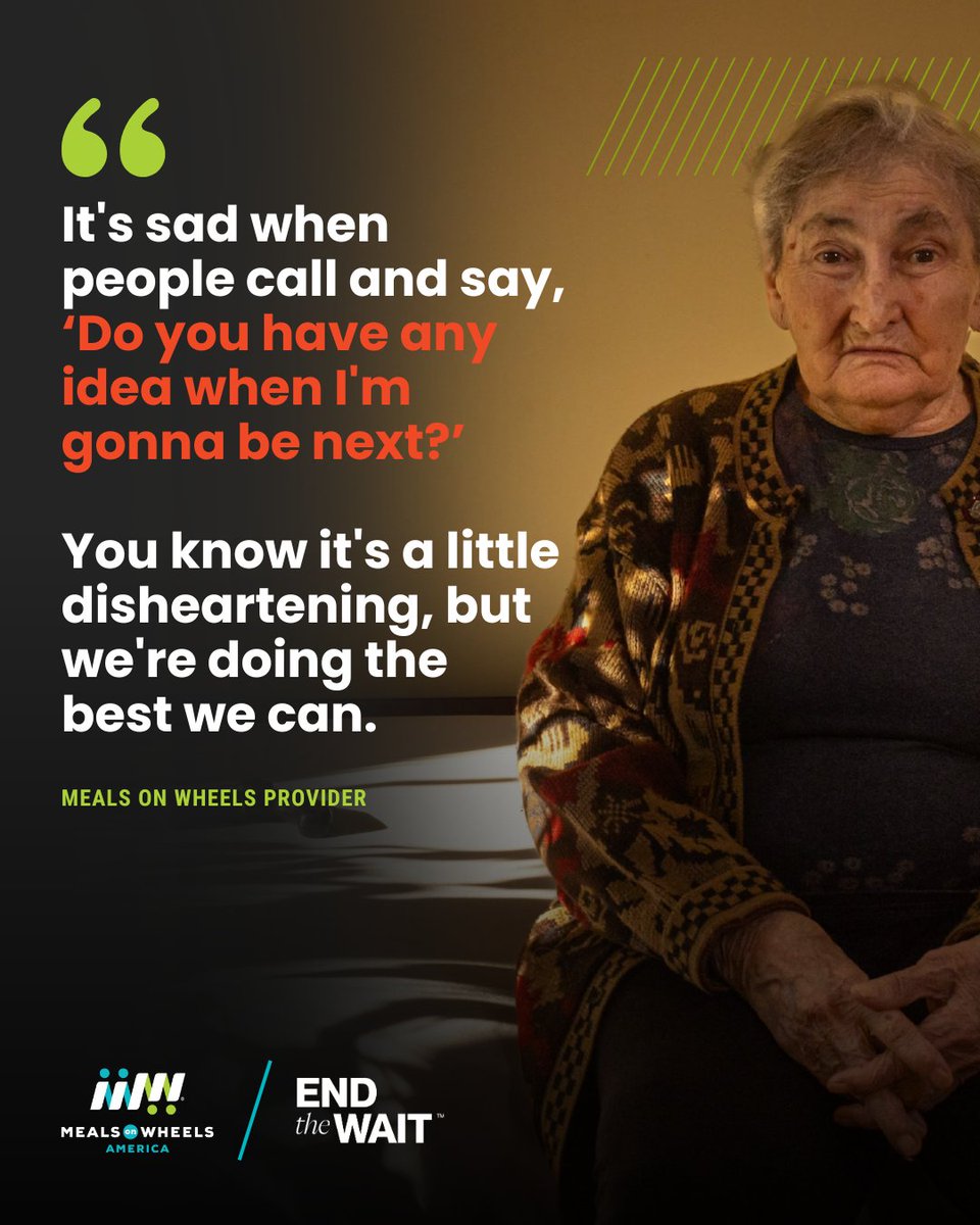 _MealsOnWheels's tweet photo. For too many seniors, a silent night is their reality. Help us change that. Join the fight to #EndTheWait for seniors this holiday season. https://t.co/nUrODPjGj2 https://t.co/8BtDqAIsXQ