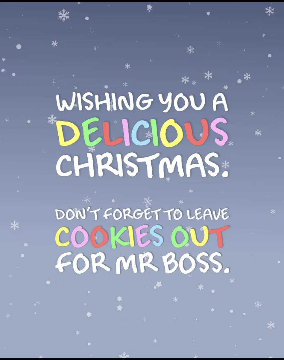 Merry Christmas eve!

Be sure to be good boys and girls on this jolly time or else Mr bossaclaus won’t be very happy…