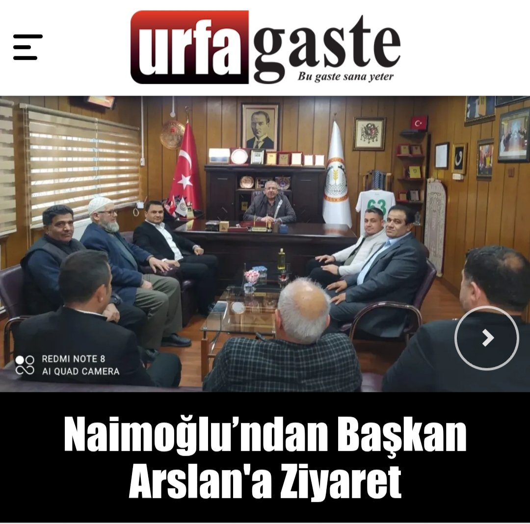 Naimoğlu’ndan Başkan Arslan'a Ziyaret
#şanlıurfa #urfa #urfagaste 
<a href="/mstfa_arslan/">Mustafa ARSLAN 🇹🇷🇵🇸 🇦🇿</a>  <a href="/isa_naimoglu/">İsa Naimoğlu</a>
<a href="/EvrenKoop/">Evren Sanayi Sitesi Yapı Kooperatifi</a>

Tıkla Oku... 
⏬⏬⏬⏬
urfagaste.com/haber/27108731…