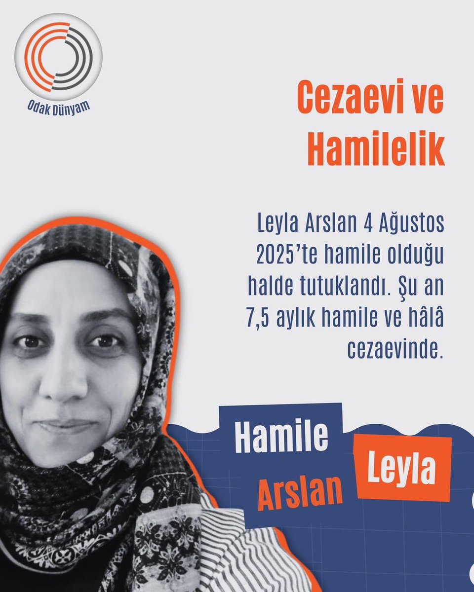 Leyla Arslan 7,5 aylık hamile olmasına rağmen hâlâ cezaevinde.
Anne ve bebek için adalet şimdi.

AnneTutuklu ÇocukMağdur AdaletsizGeçenBirYılDaha CezaeviVeHamilelik