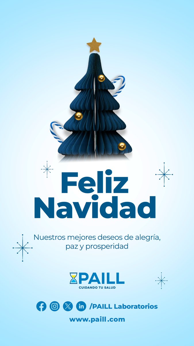 Celebremos lo esencial: estar juntos y con salud 💊.​

​Deseamos que este día, la paz y la armonía te acompañen.​

​¡Feliz Navidad! 🎄​

#FelicesFiestas #Navidad2025  #Paill #Salud #Bienestar