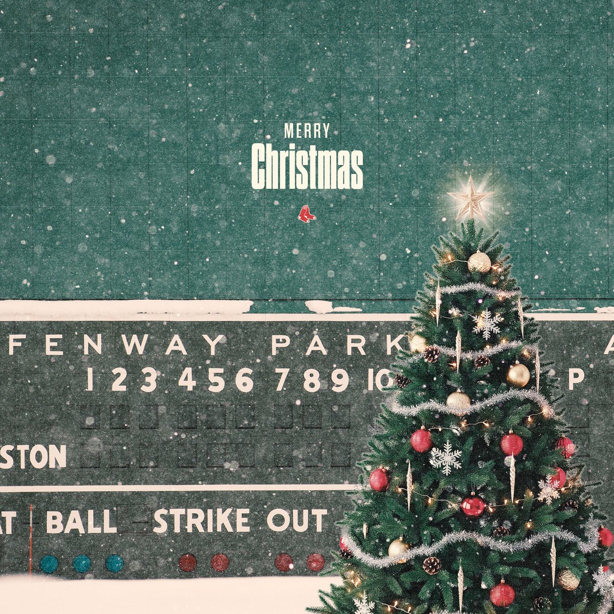 RedSox's tweet photo. Wishing Red Sox Nation a very merry Christmas! https://t.co/E6HgT5wGRs