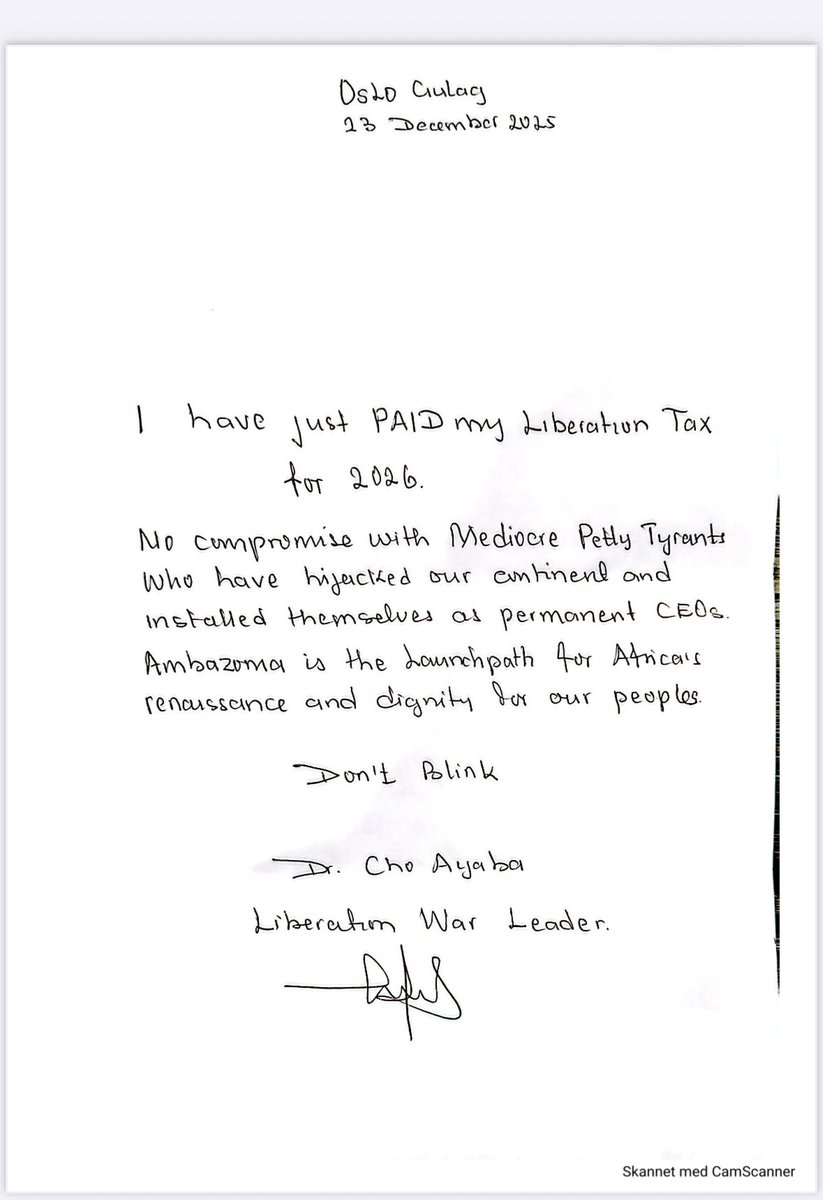 DON’T BLINK: COMMITMENT OVER COMPROMISE

Dr. Cho Ayaba has paid his Liberation Tax for 2026 a reminder that this struggle is built on sacrifice, discipline, and conviction, not empty rhetoric.
There will be no compromise with the petty tyrants in Yaoundé.