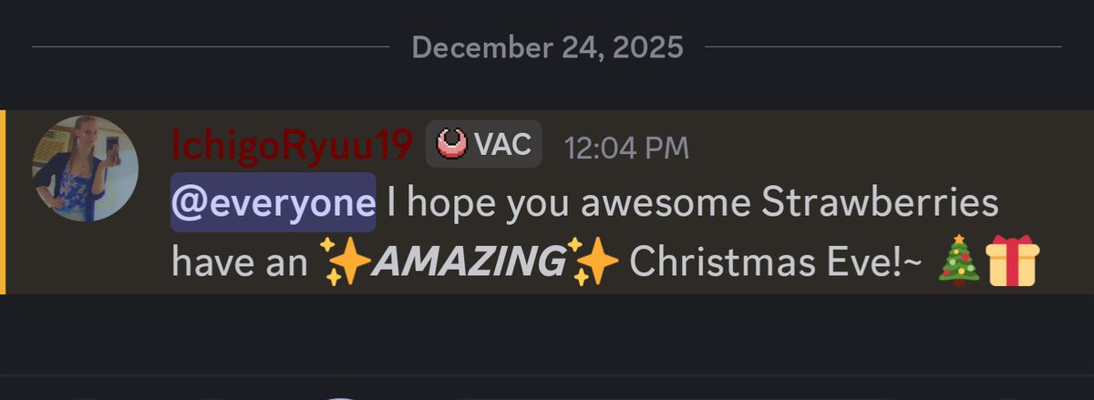 Merry Christmas Eve, Strawberries!~ 🍓🐉🤙🏼🎄🎁 Have a ✨WONDERFUL✨ day!