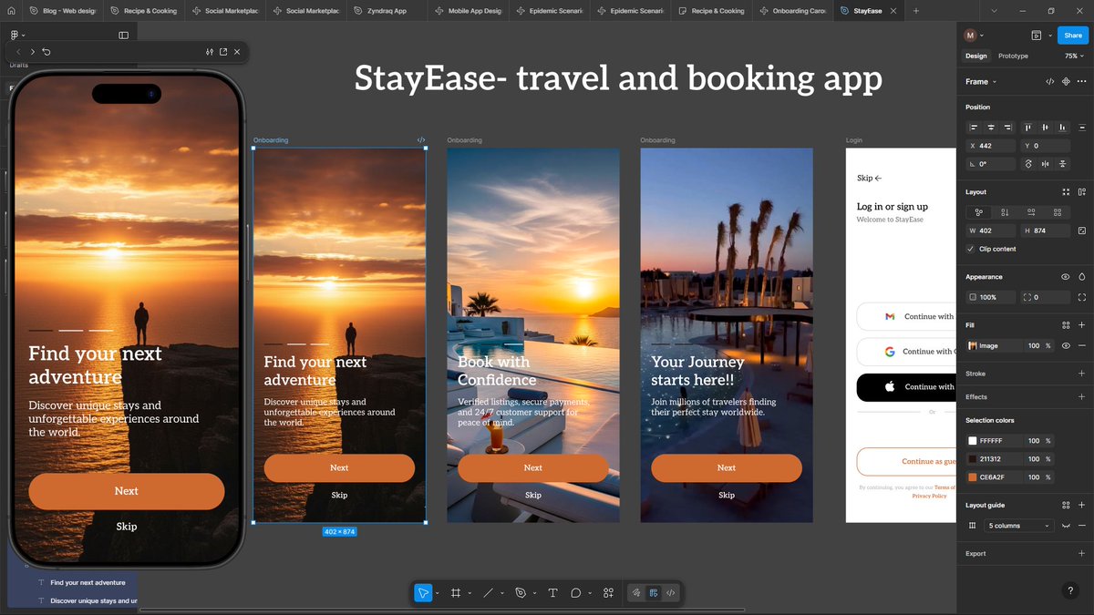 DesignWithKofi's tweet photo. StayEase, a high-fidelity mobile travel and booking app.
Merry Christmas to everyone🎄🎄🎄🎄#Product #designer #UIUX #MobileApp #viralpost https://t.co/pYQV6Sxuea