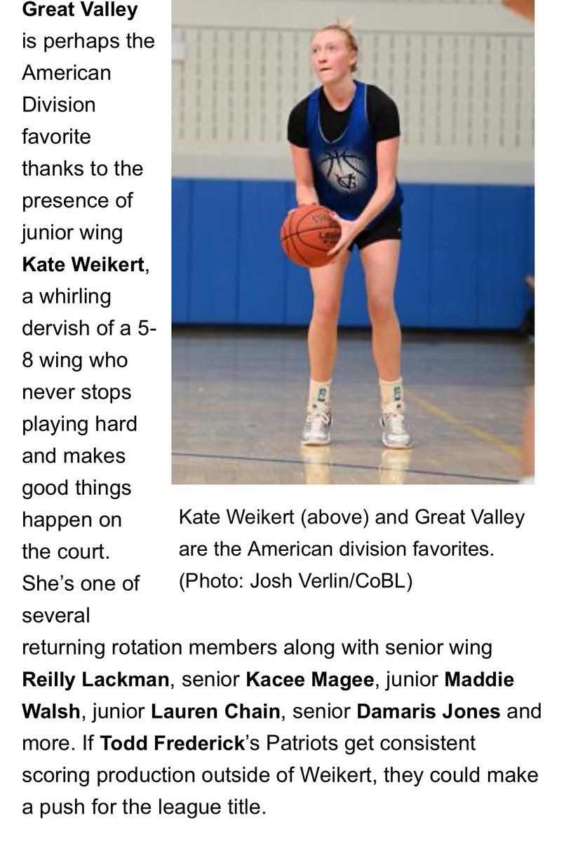 “Great Valley is perhaps the American Division favorite…”

cityofbasketballlove.com/news_article/s…