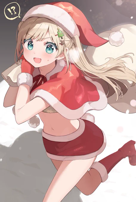 侵入を試みるも見つかってしまうさむそうなドジっ娘サンタさん