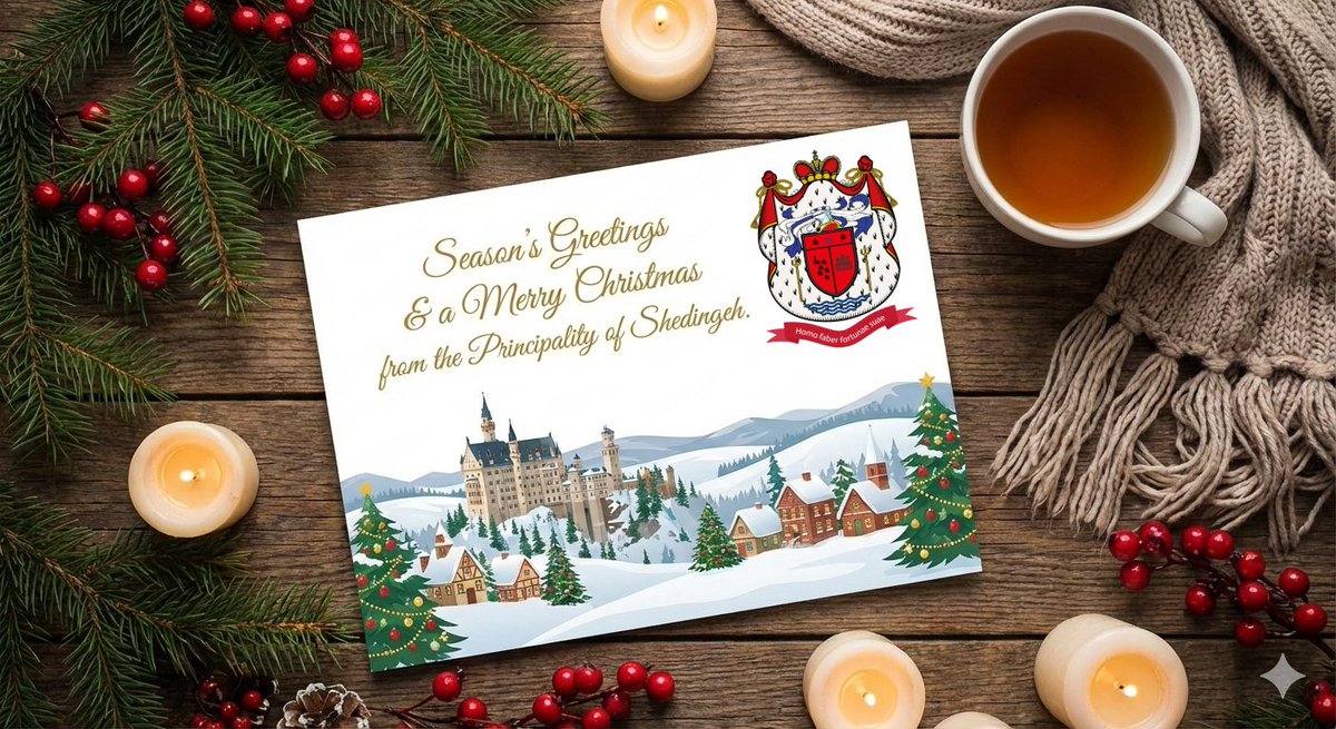 Merry Christmas from the Principality of Shedingeh #MerryChristmas #shedingeh #micronation #micronations #Christmas2025