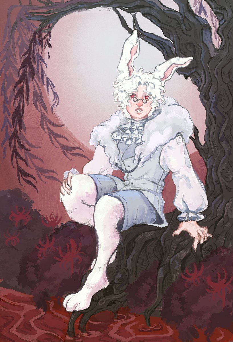_Luanniao's tweet image. Little gift I did for @orphhs and the secret santa of our dnd group!! 🐰💖