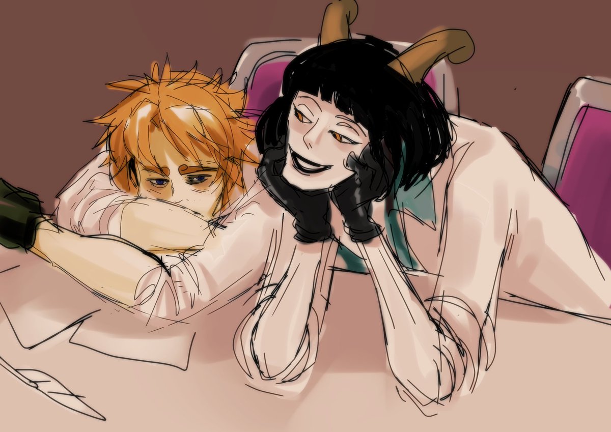 ... Just laying this unfinished WIP of MADS Judge x CC  here before I continue my day...  

"You seem tired... " 🧪 
"Give me my own space." 🔱 
"But what if I'm... "Space"?" 🧪 
Grumbling, deep exhausted sigh from the man's tormenting tease. 🔱 

#Gassmoke #Caesarclown