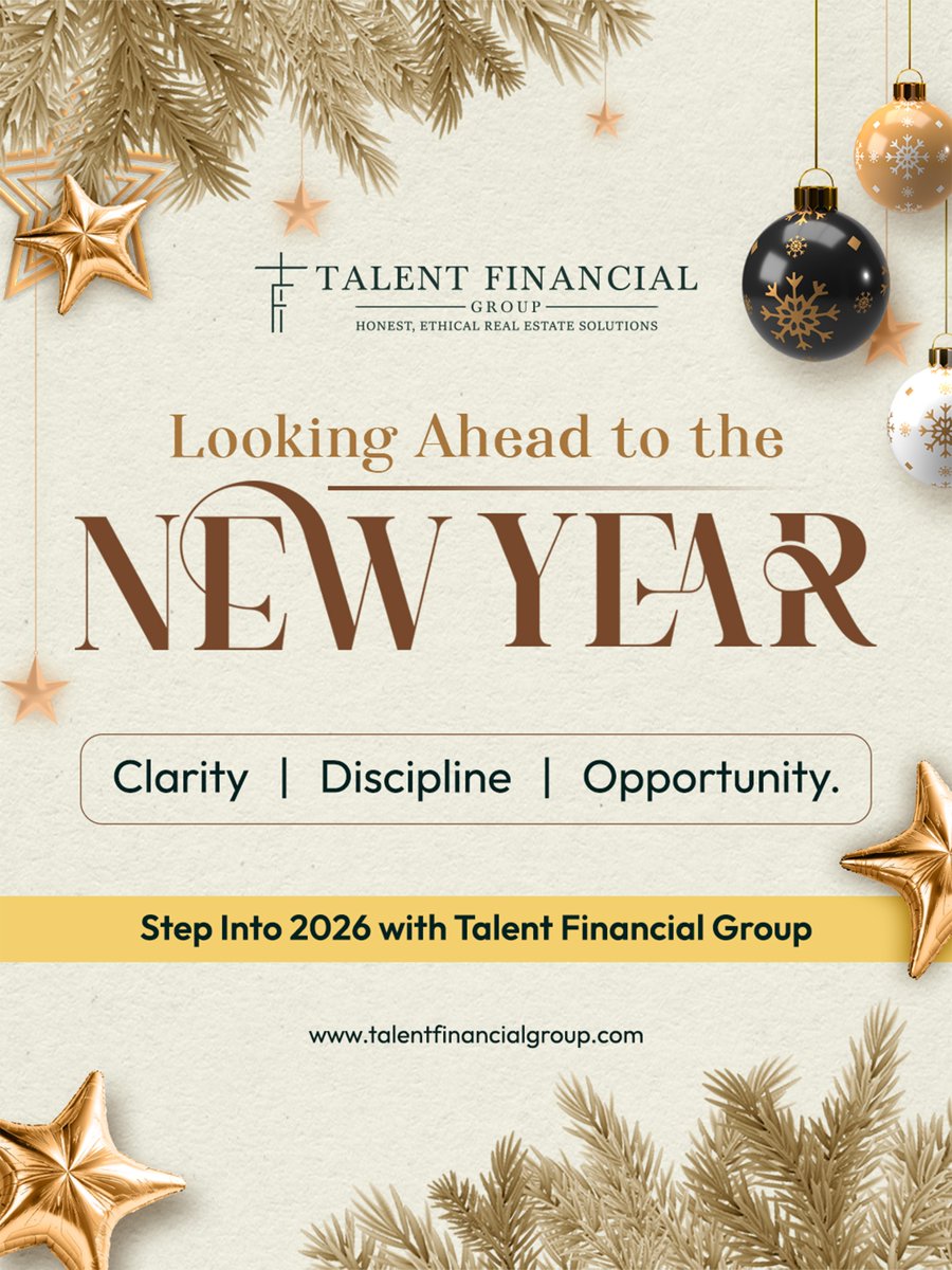 TalentFinancial's tweet photo. A new year brings fresh opportunities and renewed focus.
As we move forward, we remain committed to education, discipline, and thoughtful real estate investing.
Here’s to a strong and intentional year ahead. ✨
#NewYear #2026Goals #InvestWithPurpose #TalentFinancialGroup https://t.co/eQ0dy7i6rj