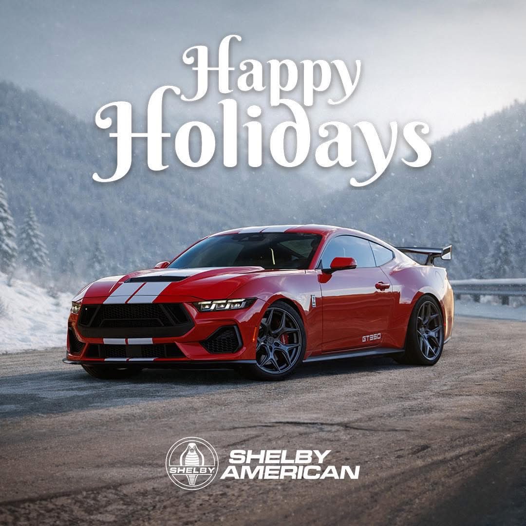 TeamShelbyClub's tweet photo. Everyone at Shelby American wishes you a joyous Holiday Season! https://t.co/LOsy9xcTB1