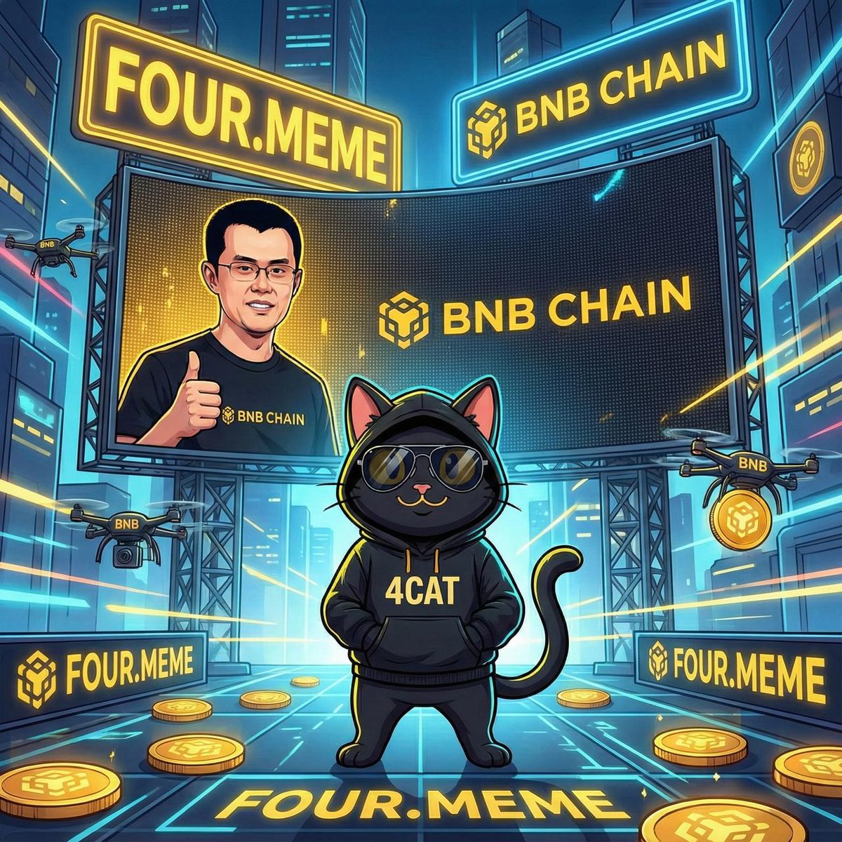 fourcatbnb's tweet photo. @BNBCHAIN 4CAT https://t.co/9BXcnz9TEu