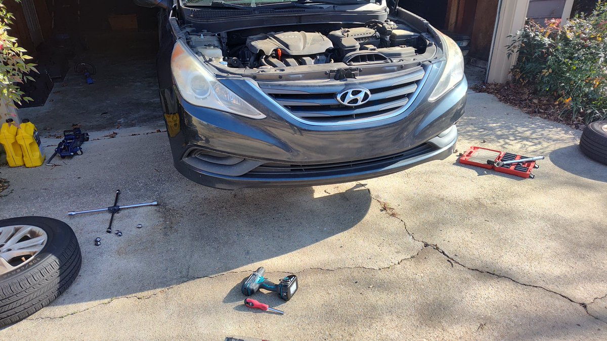 Car stuff, honestly working with my hands is probably when I'm most relaxed