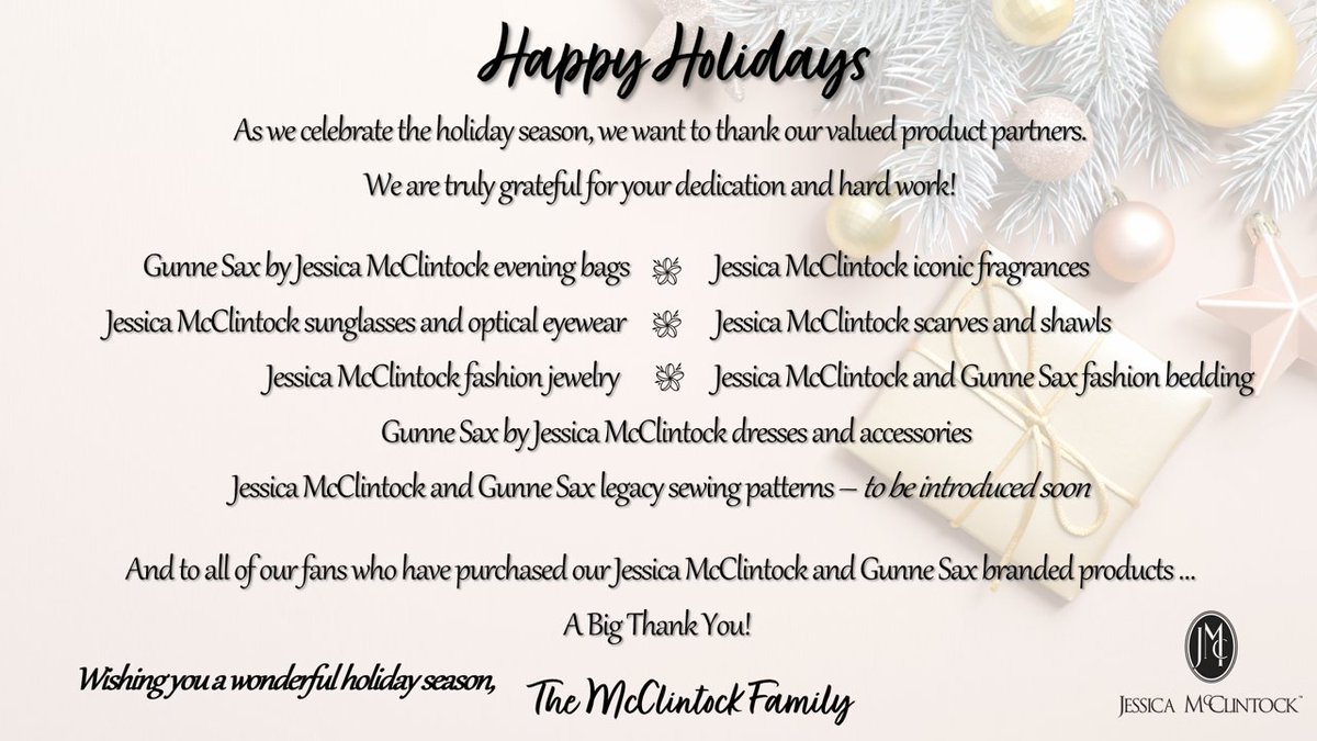 LifeByJessica1's tweet photo. Happy Holidays...wishing you all a wonderful holiday season 📷
#gratitude #peace #seasonsgreetings #joy #merrychristmas #happyholidays #jessicamcclintock #gunnesax #fashionstyle #vintagestyle https://t.co/EeO7YBHuQf