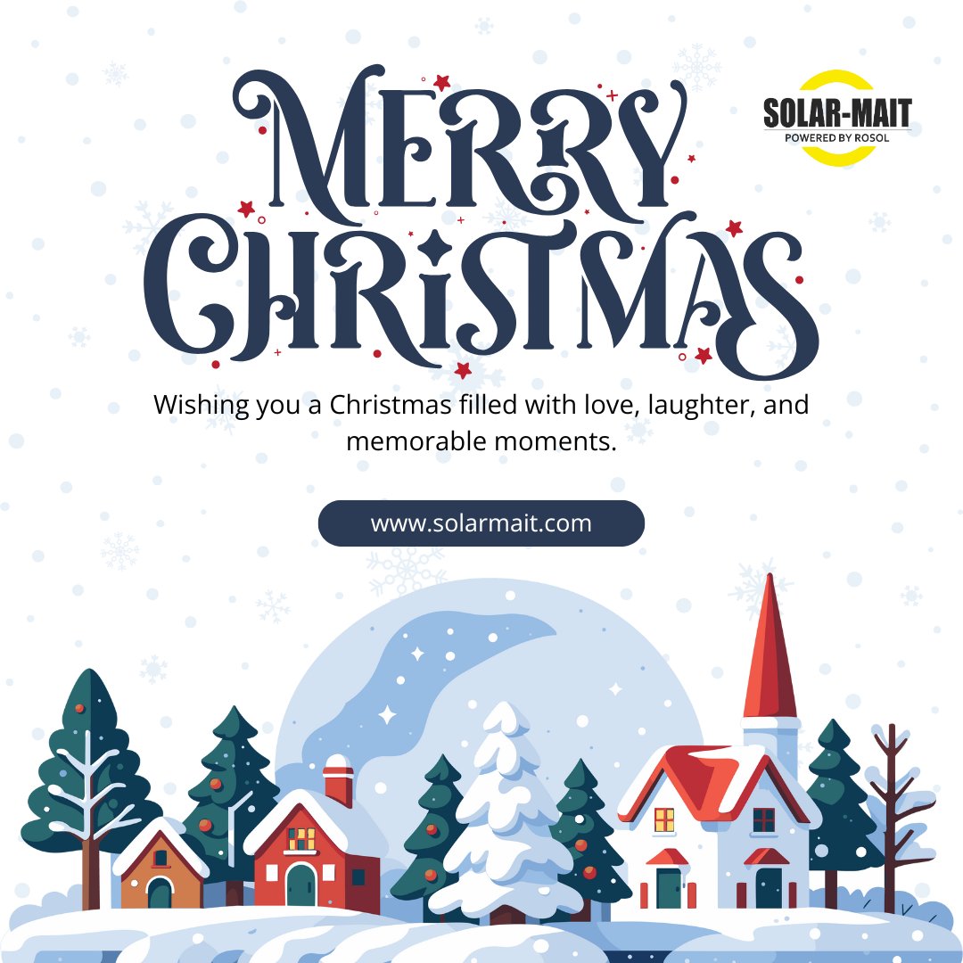 solarmaitindia's tweet photo. 🎄❄️ May your days be merry, your heart be light, and your celebrations be bright. 🌟
#MerryChristmas #SeasonOfJoy #solarmait https://t.co/rR94HOWmw6