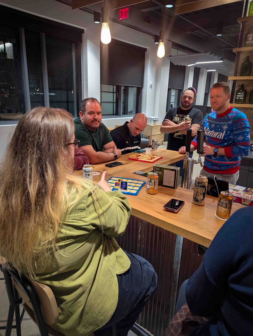 LeadingEDJE's tweet image. Last week's holiday party = BBQ + competitive White Elephant + toy donations for local kids + an amazing team 🎄

This is what closing out 2025 is all about. Happy holidays from the Leading EDJE crew! 🎁

#HappyHolidays #TeamCulture #RealFunGeeks #GreatPlaceToWork