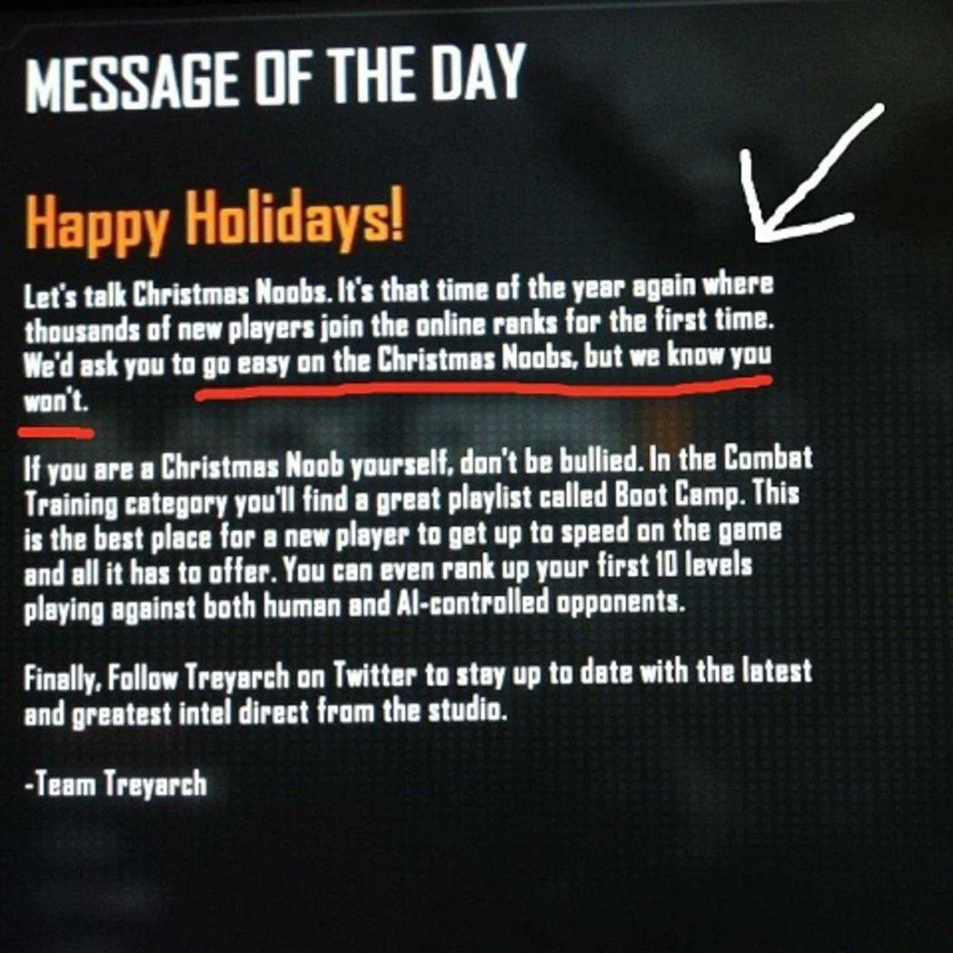 DETONATEDcom's tweet image. Treyarch Mentioning Christmas Noobs 🥹

Black Ops 2 (2012) 🤝 #BlackOps7 (2025)