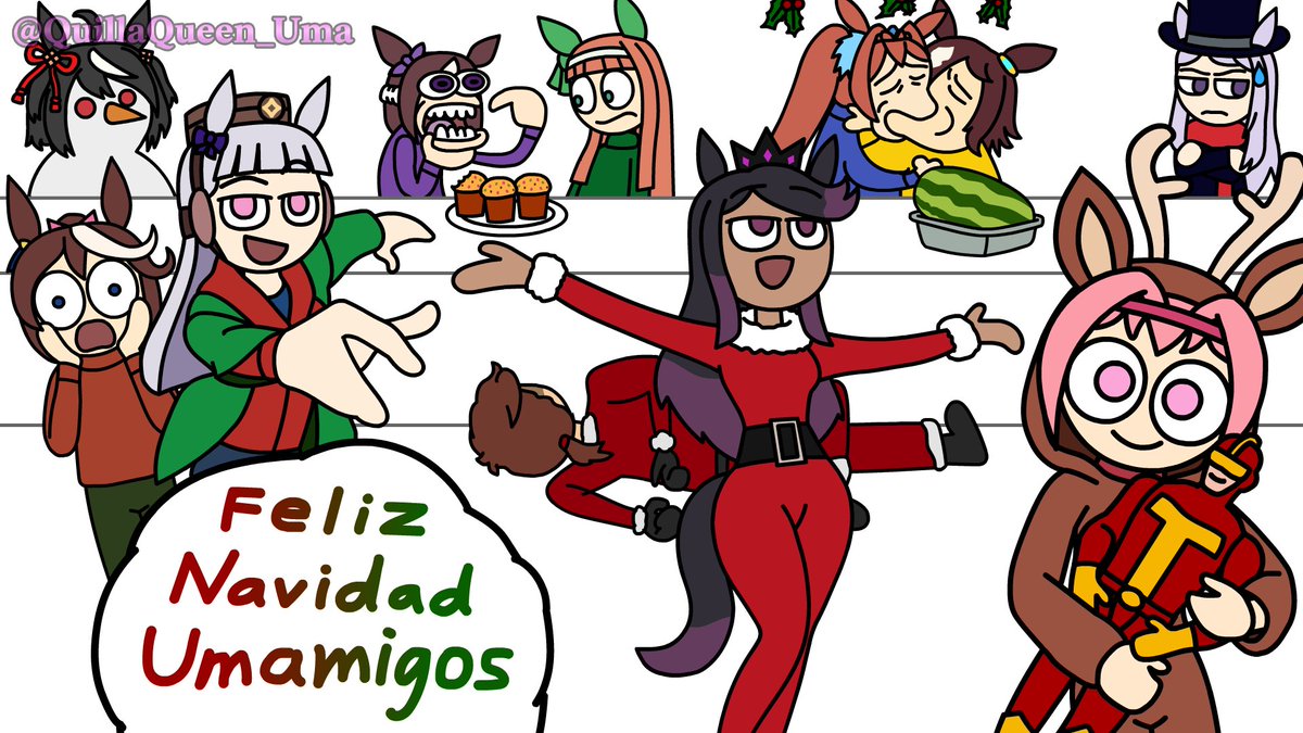 QuillaQueen_Uma's tweet image. Feliz navidad Umamigos 🐴🌸
Aquí esta mi super-curi-navideño 🎅
Además, lo envié para un concurso de arte en el canal de discord ¿Que tan probable es ganar un concurso de arte con un curi? Lo averiguaremos. Espero ganar. Ademas... Soy nivel 87 heheheehehehee 🐱

Quilla Queen,…