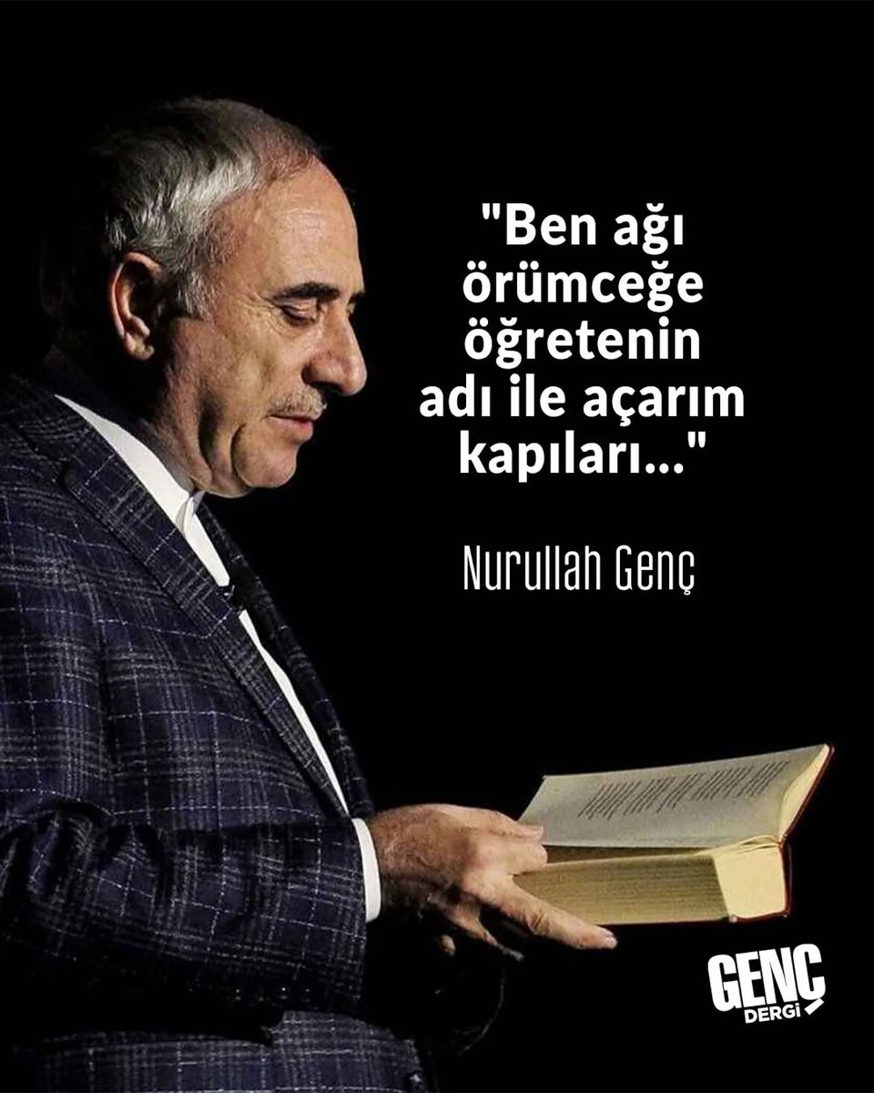 gencdergi's tweet photo. "Ben ağı örümceğe öğretenin adı ile açarım kapıları..." 

| Nurullah Genç https://t.co/urDT1GSWKn