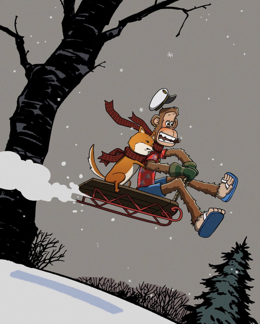 BoredApeYC's tweet image. Happy Holidays from everyone at the Bored Ape Yacht Club.