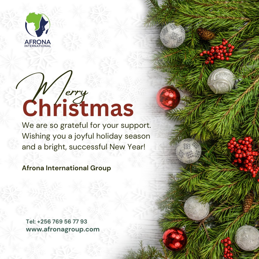 Afronaintl's tweet photo. Happy Holidays to our esteemed clients #MerryChristmas #Logistics #investing https://t.co/JVoqXFiqcI