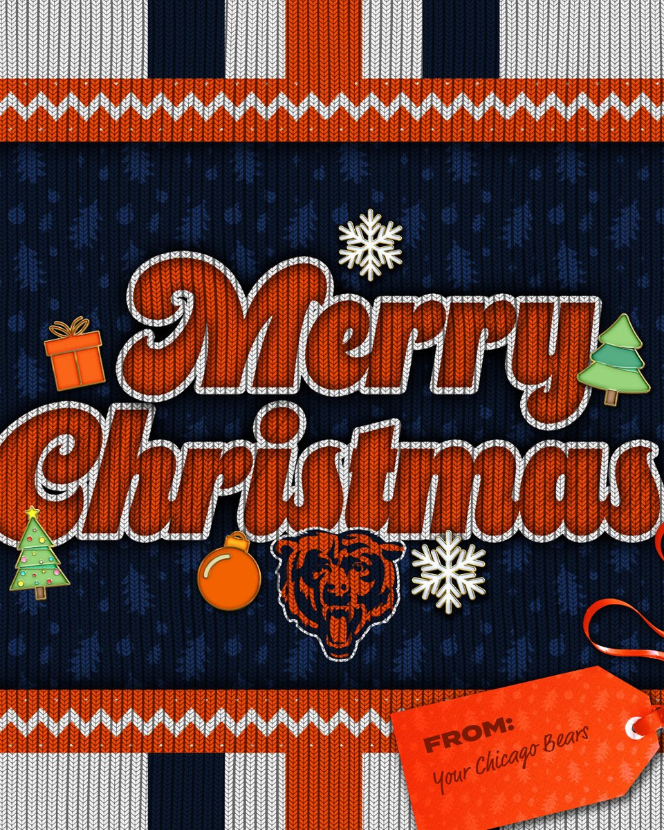 ChicagoBears's tweet image. Wishing you and yours a very merry Christmas!🎄