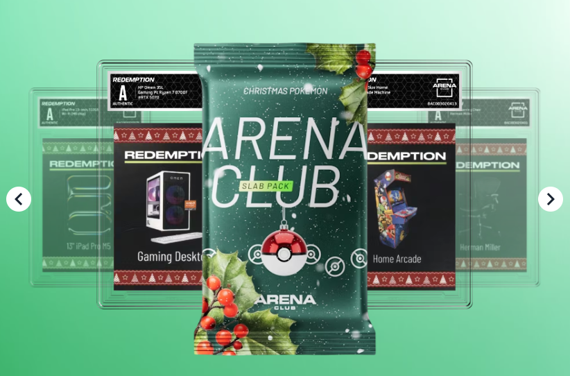 pokepullzhq's tweet photo. I teamed up with @ArenaClub to bring you some holiday magic!  🎅🎁

We are giving away TWO Christmas Pokémon Slab Packs where you can win HUGE prizes like vintage/modern Pokemon slabs as well as a Home Arcade Machine or HP Omen Gaming PC! 🤯🔥

To enter: ⬇️
❤️ Like
🫂 Retweet
💭 Tag someone you're thankful for this year
✅ Follow @pokepullzhq & @ArenaClub

Bonus entry: Use code POKEPULLZ on any priced Slab pack to save on your first checkout!

*Open to USA & Canada* - we are posting across all socials, so more entries = more chance to win 👀

Winners will be selected tonight!