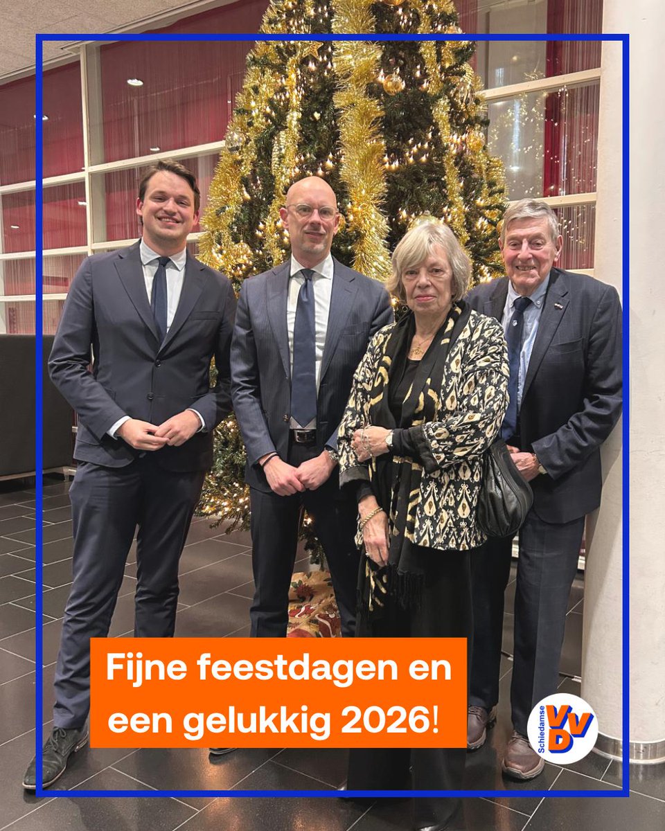 De Schiedamse VVD wenst iedereen fijne feestdagen en een gelukkig 2026! 

In 2026 blijven we doen wat nodig is voor een vrijer, veiliger en welvarender Schiedam.

#schiedam #vvd