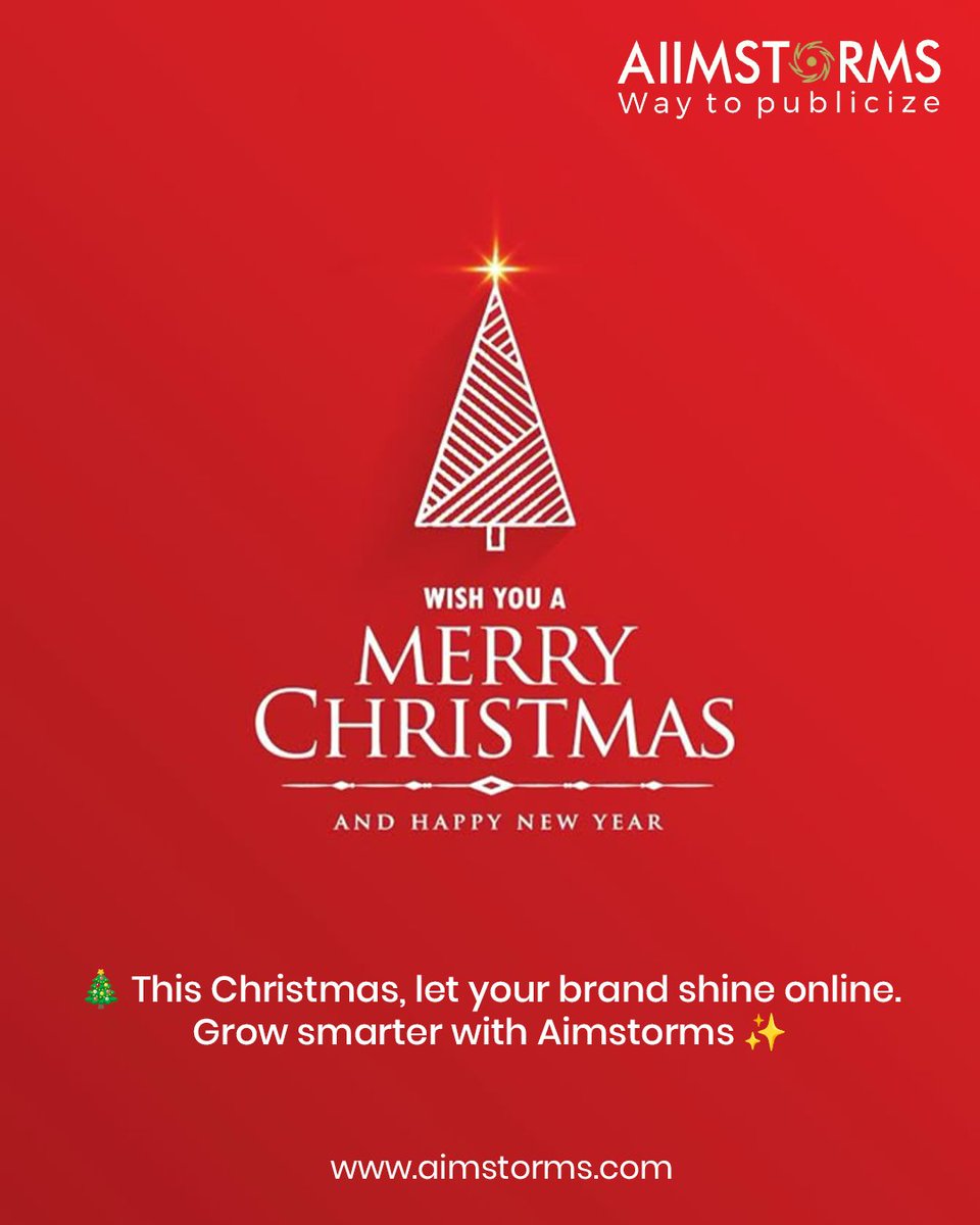 aiimstorms's tweet photo. This Christmas🎄, turn festive cheer into digital success.
Let Aimstorms help your brand sparkle online. ✨

#Aimstorms #MerryChristmas #FestiveSeason #HolidayCheers #Christmas2025 #DigitalMarketing #GrowYourBrand #MarketingAgency https://t.co/as3d7suahk