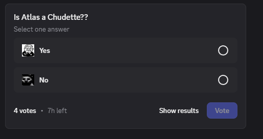AbsentAtlas's tweet image. incredible things happening on the discord