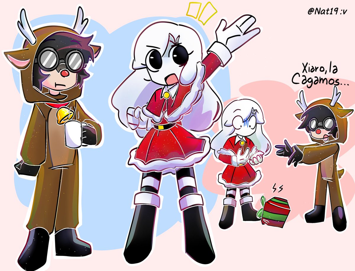 "Finalmente terminé el draw jsxjjadjjad, Feliz Navidad a todos y que la pasen bonito 🤟✨"
Eso les dice la <a href="/Nat19_07/">Nath19</a> ,su wifi no le anda bien por eso lo subo yo por ella.
Espero les guste
#xiaroart <a href="/Calcetinlol/">Calce</a> #Navidad #waza