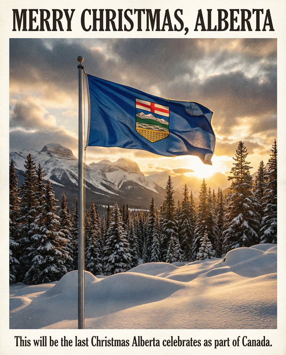 RiseOfAlberta's tweet image. This will be the last Christmas Alberta celebrates as part of Canada.

Merry Christmas, Alberta.
