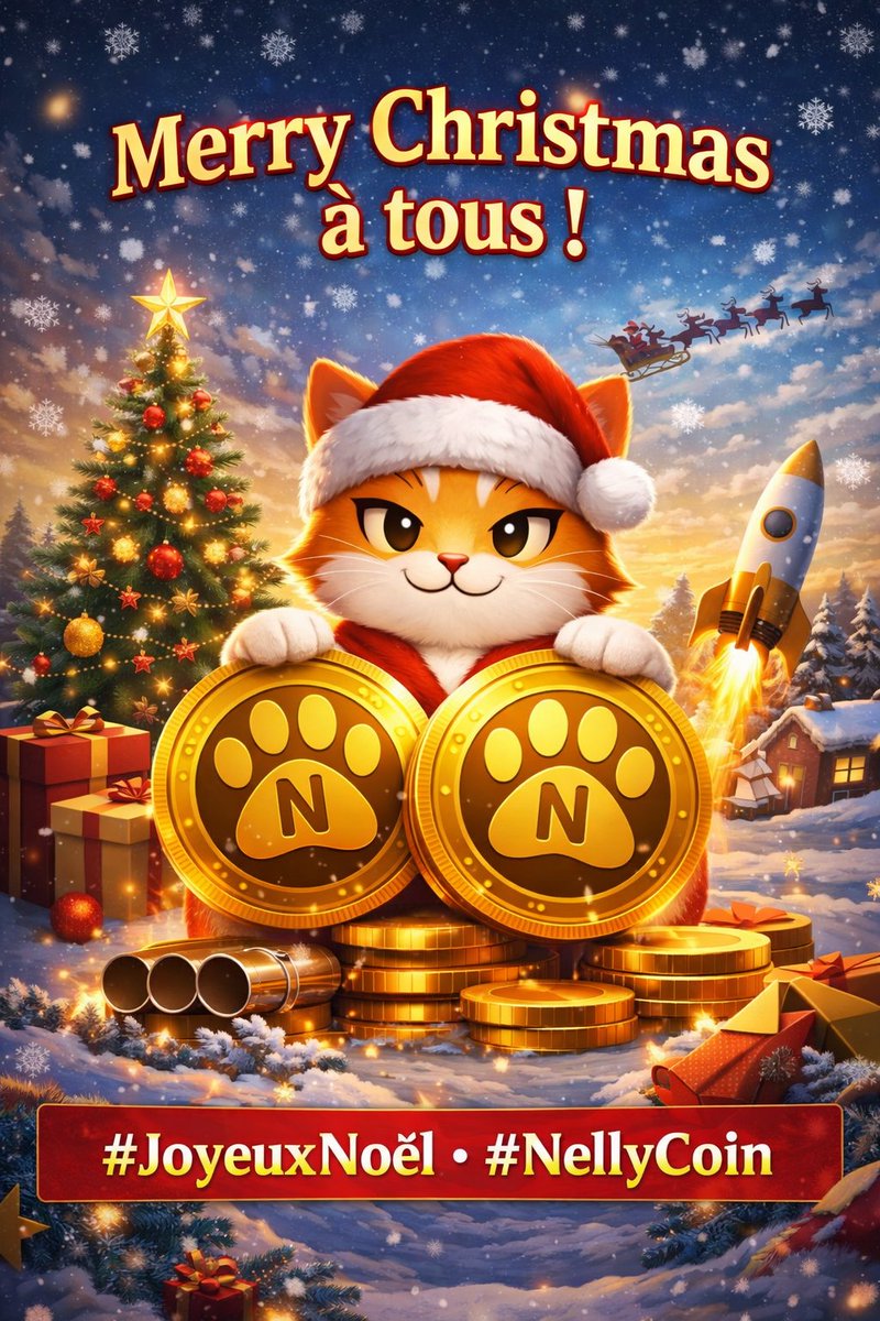 🎄 Merry Christmas to everyone!
Wishing you peace, joy, and great moments with your loved ones.
Thank you for being part of the journey.
Let’s keep building together 💛🚀
#MerryChristmas #NellyCoin #Community