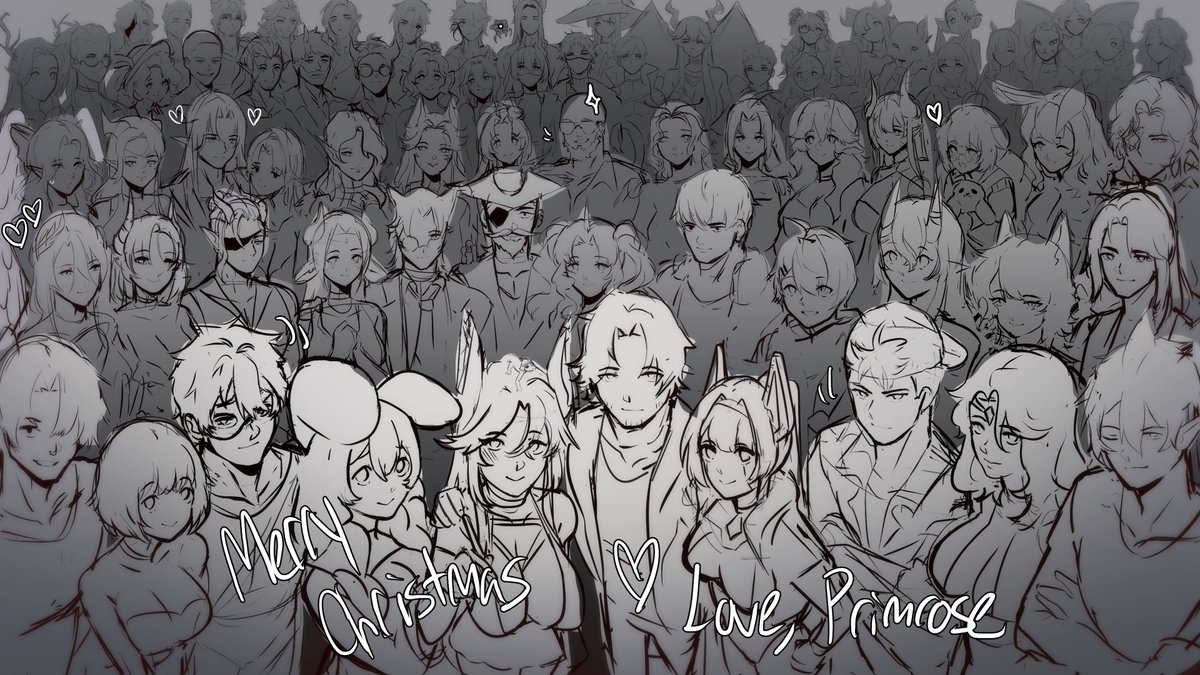 PrimroseENVT's tweet image. Merry Christmas! Thank you all for such a wonderful year, and I couldn't even fit everyone in here.
I am so grateful for those who uplifted me and supported me on my journey. 
Thank you so much! ♥